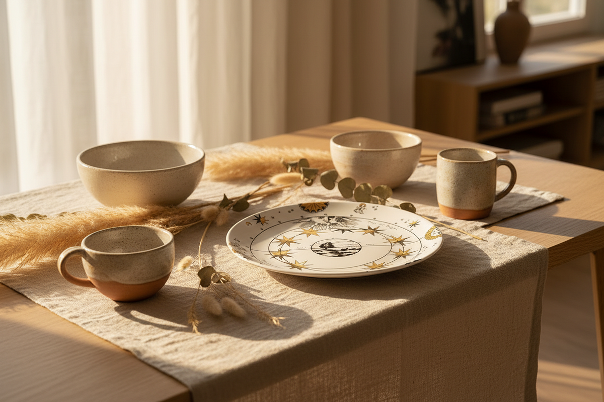Sun Face Ceramic Wall Hanging Plate