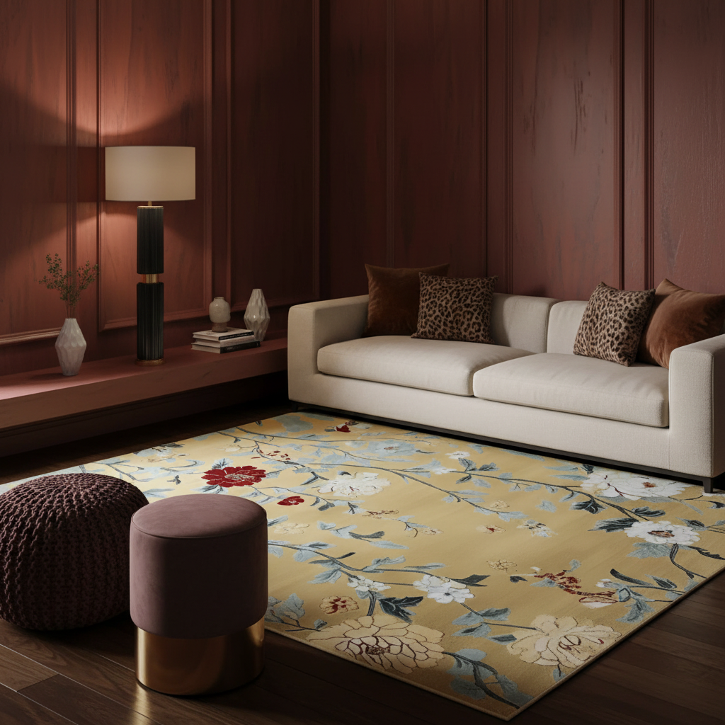 Sunlit Blossom Whispers Hand Tufted Rug