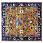 Beautiful Sunlit Floral Symphony Hand Tufted Wool Rug, showcasing an intricate floral design with rich colors. Perfect for large living rooms, this 8x10 area rug adds elegance and warmth, making it an ideal wool rug choice for any home decor.