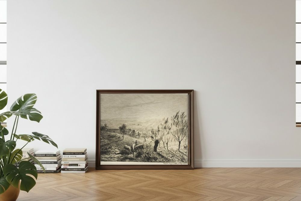 Framed room mockup - leaning