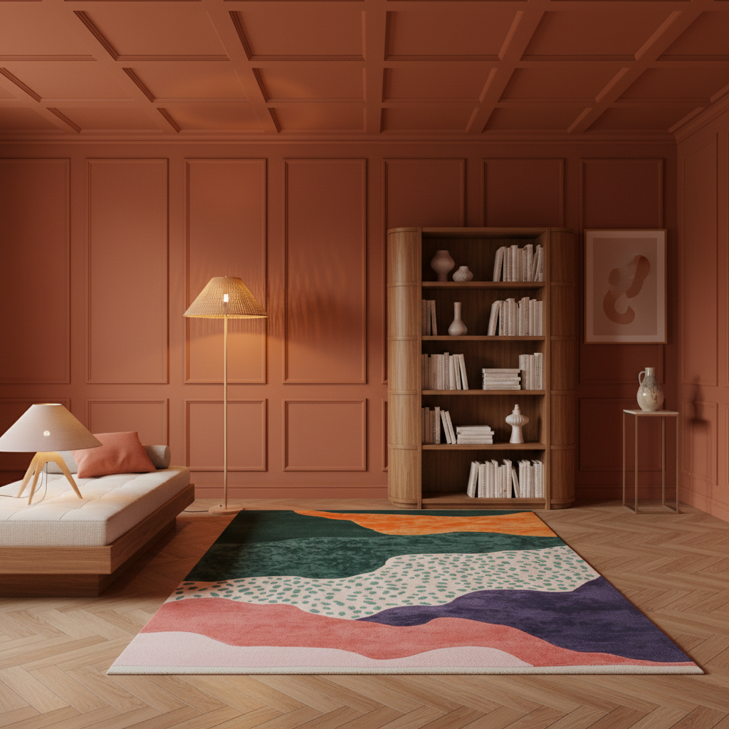 Sunset Cascade Realm Hand Tufted Wool Rug