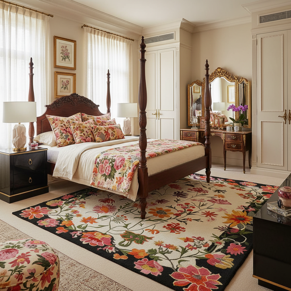 Sunset Flower Waltz Hand Tufted Rug