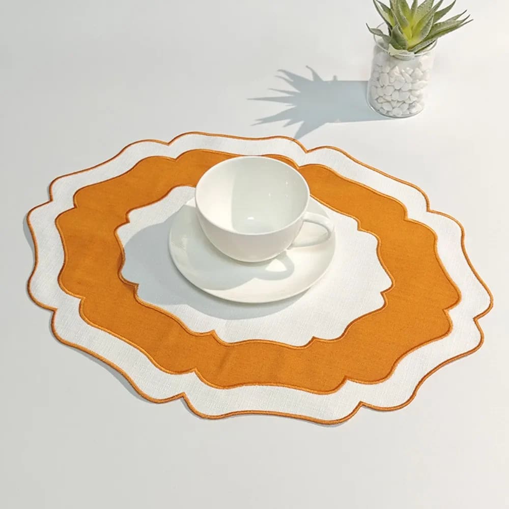 Sunset Scalloped Placemats