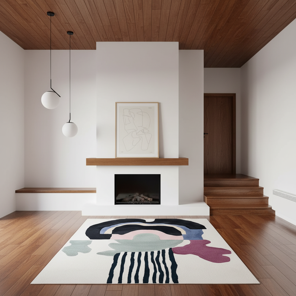 Surrealist Mind Garden Hand Tufted Rug