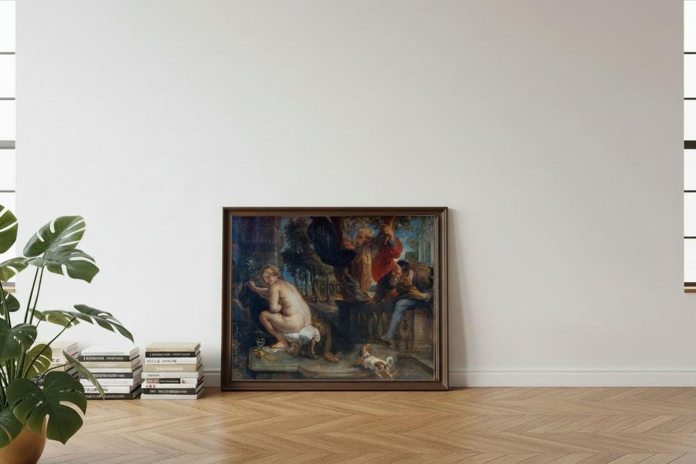 Framed room mockup - leaning