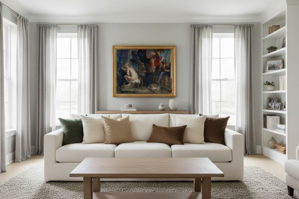 Framed room mockup - gold