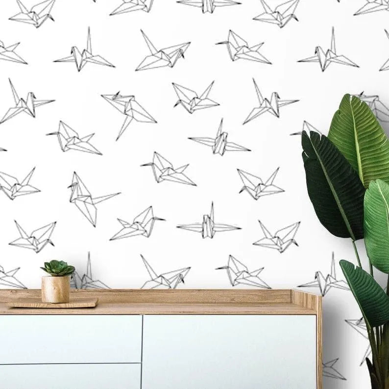 Swallow Birds Origami Minimalist Wallpaper