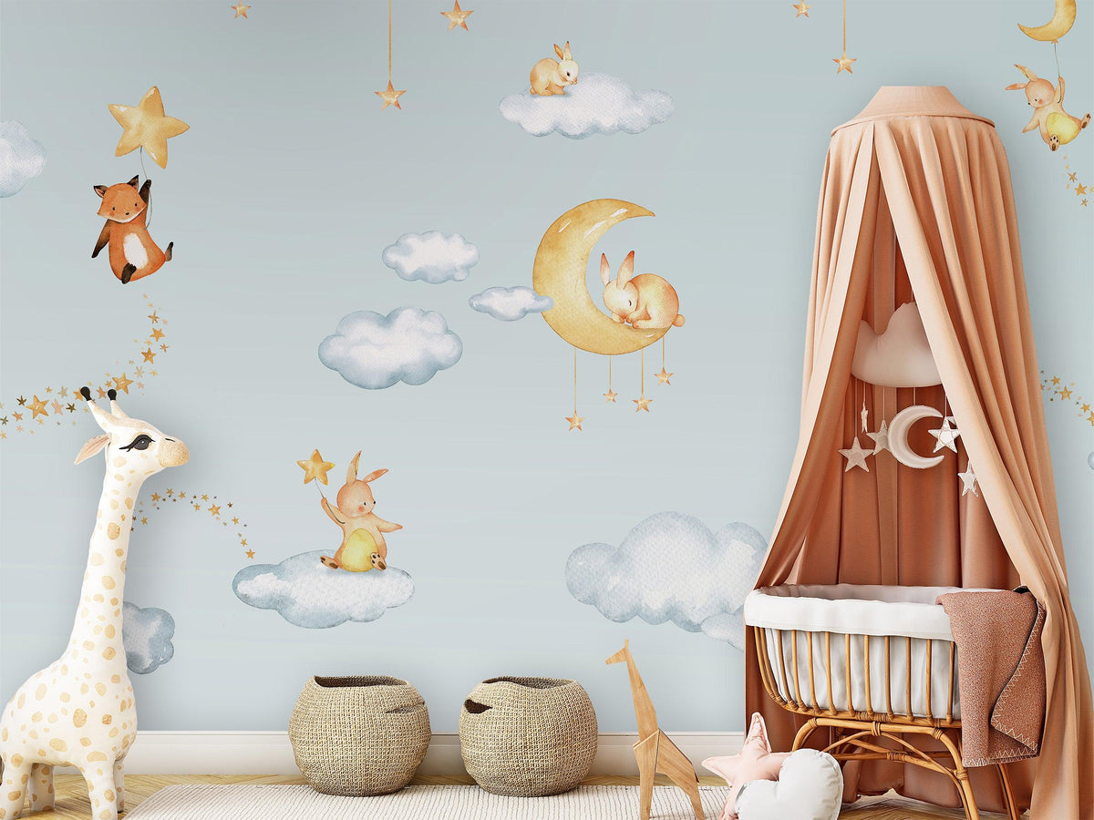 Sweet Dreams - Blue Wallpaper Mural