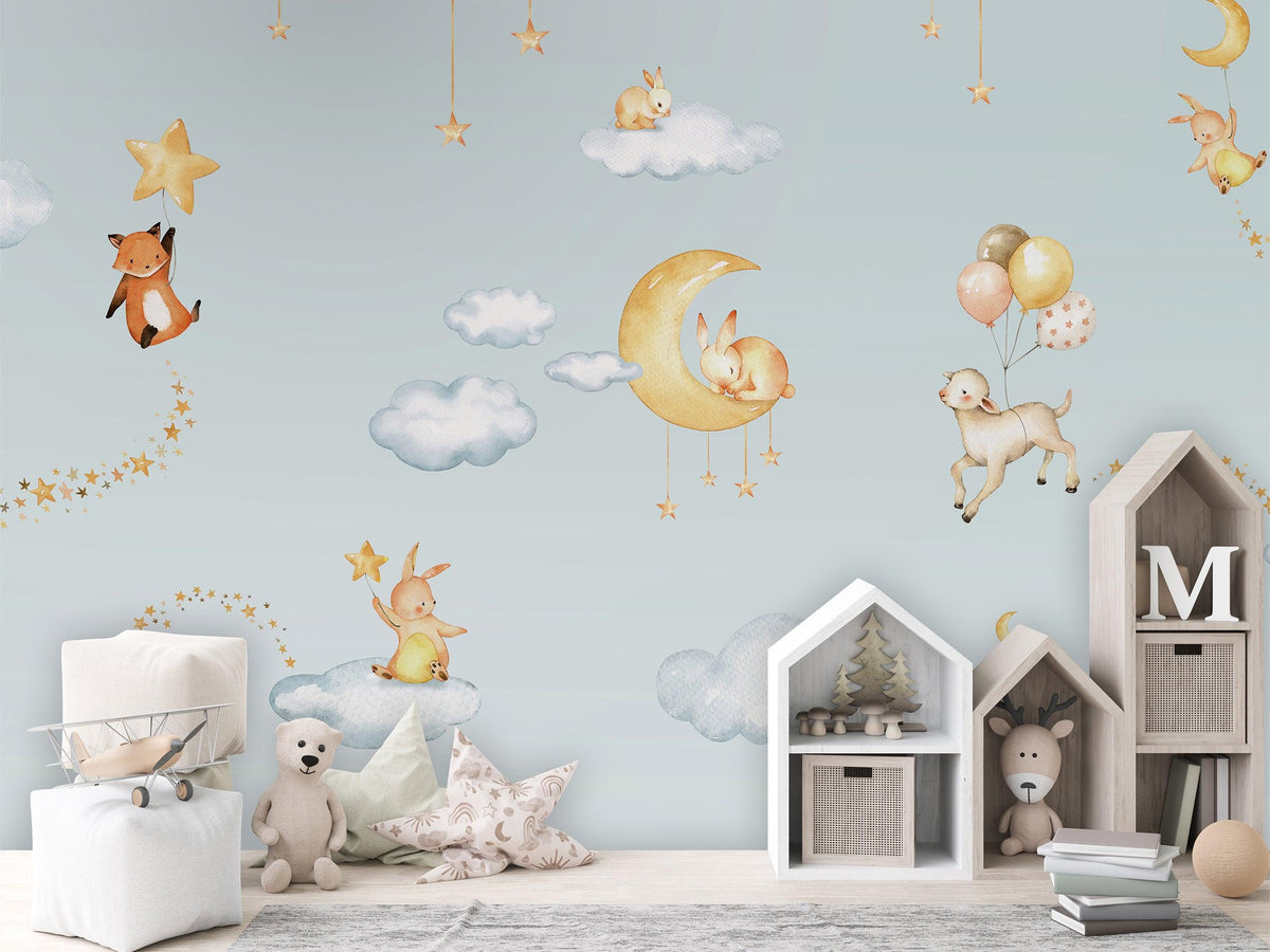 Sweet Dreams - Blue Wallpaper Mural