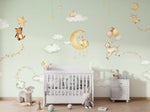 Sweet Dreams - Green Wallpaper Mural