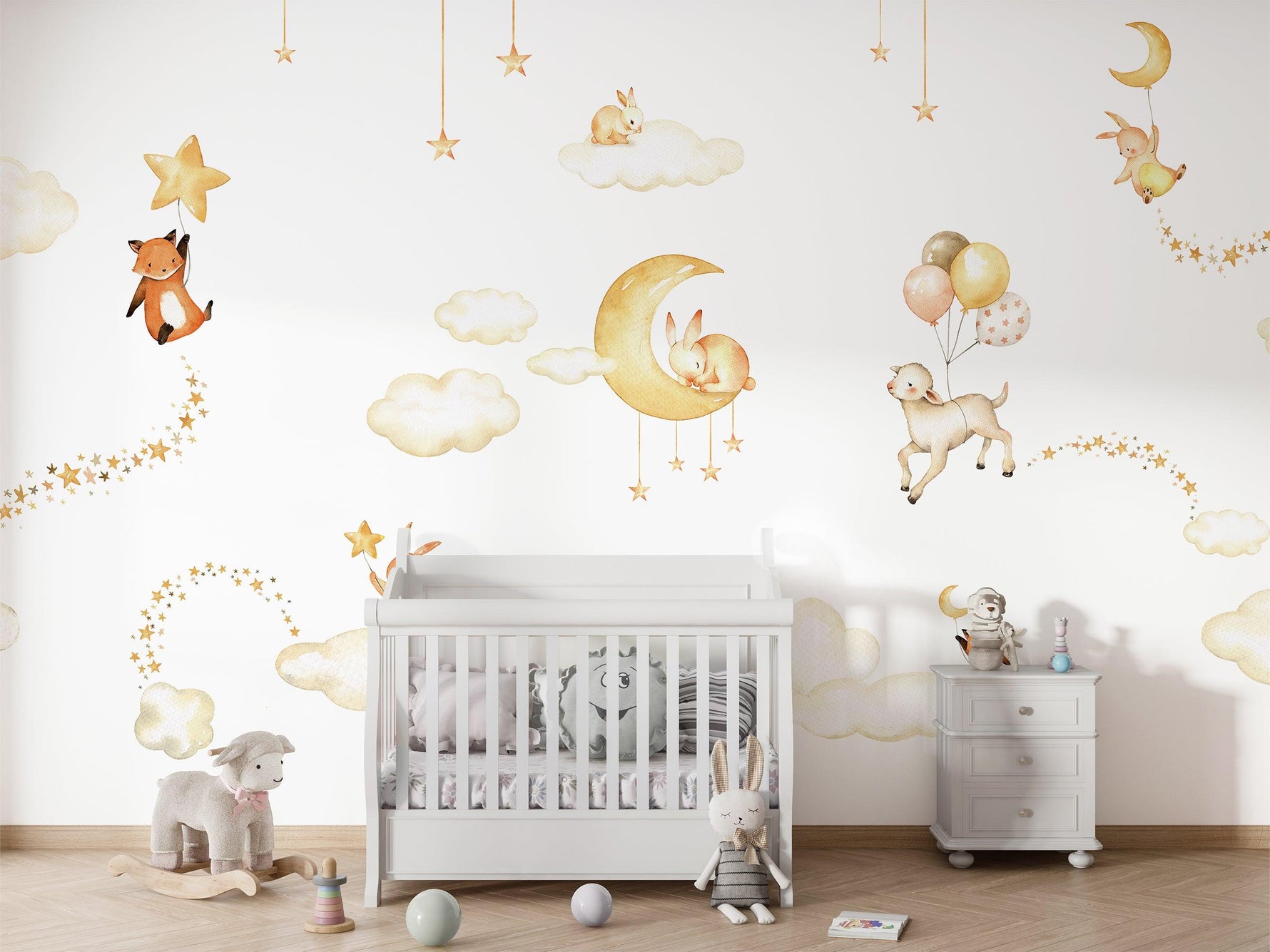 Sweet Dreams - White Wallpaper Mural