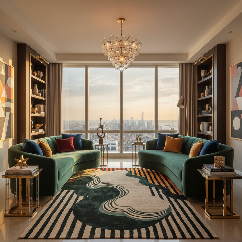 Swirling Sands Tufted Wool Rug