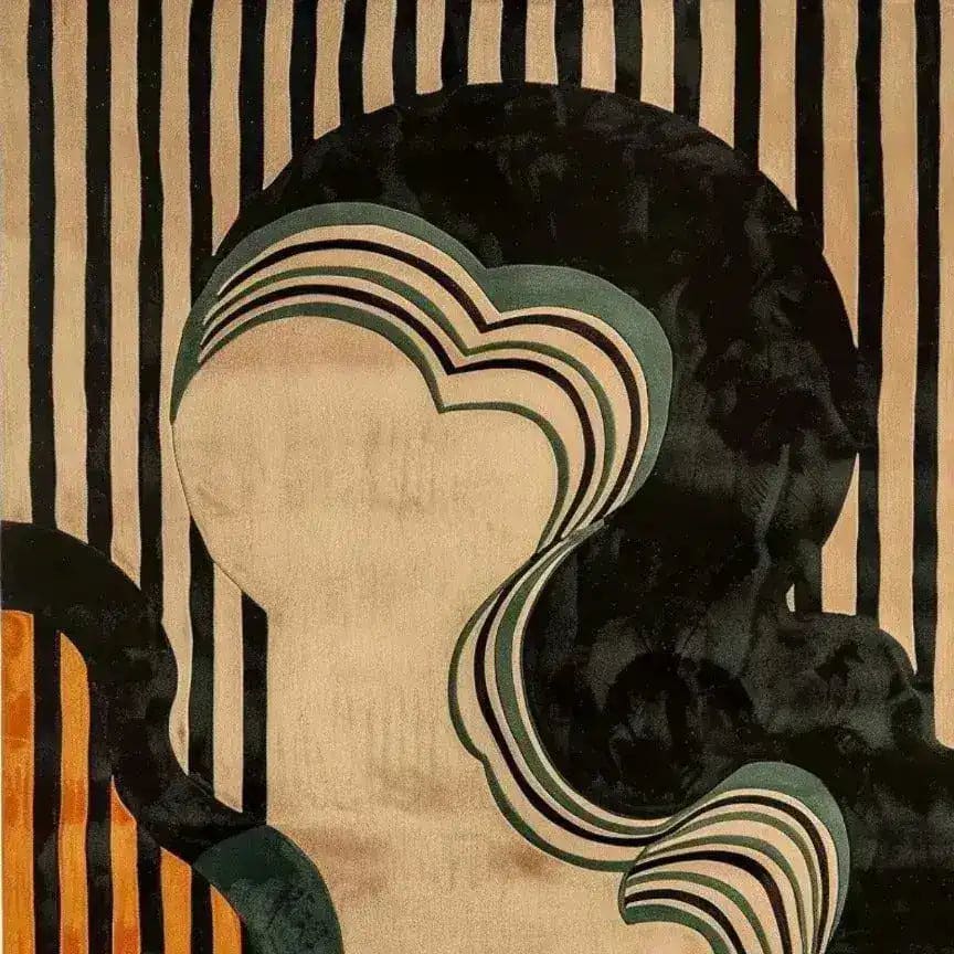 Swirling Sands Tufted Wool Rug, a captivating contemporary area rug perfect for the living room. This large 8x10 wool rug features bold abstract patterns with swirling lines and rich colors, ideal for adding a modern touch to any space.