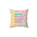 Swirly Checker Groovy Throw Pillow