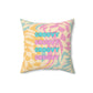 Swirly Checker Groovy Throw Pillow - MAIA HOMES