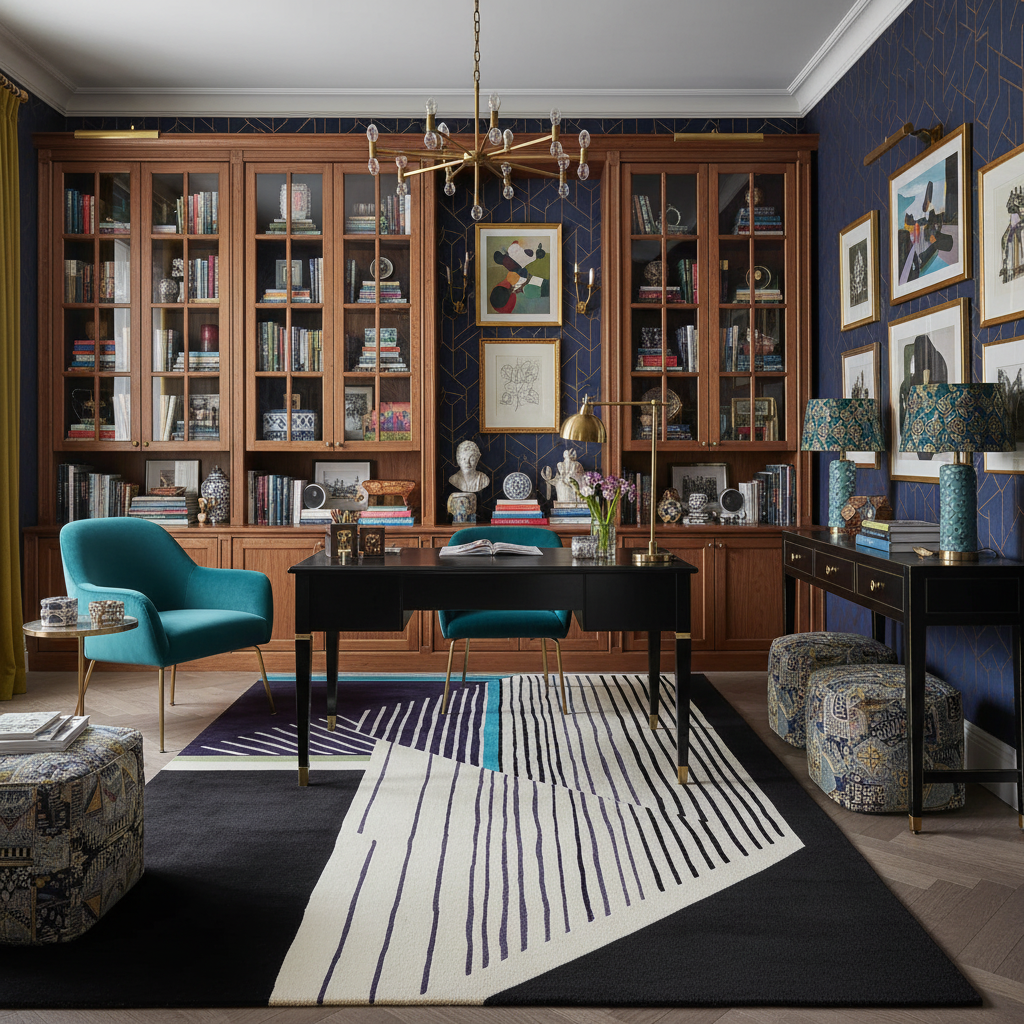 Symmetry in Motion Hand Tufted Rug