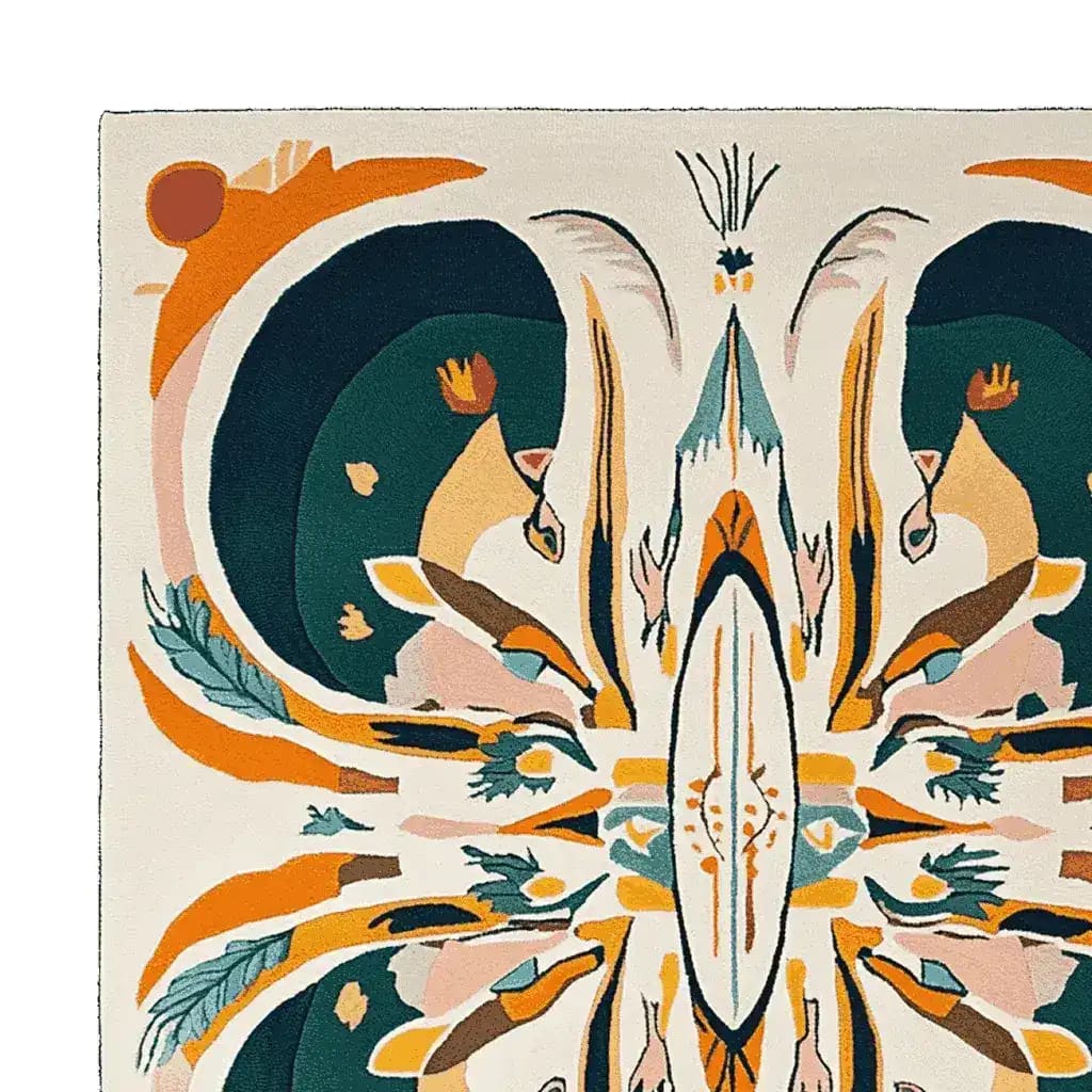 Symmetry Spirit Bloom Hand Tufted Rug