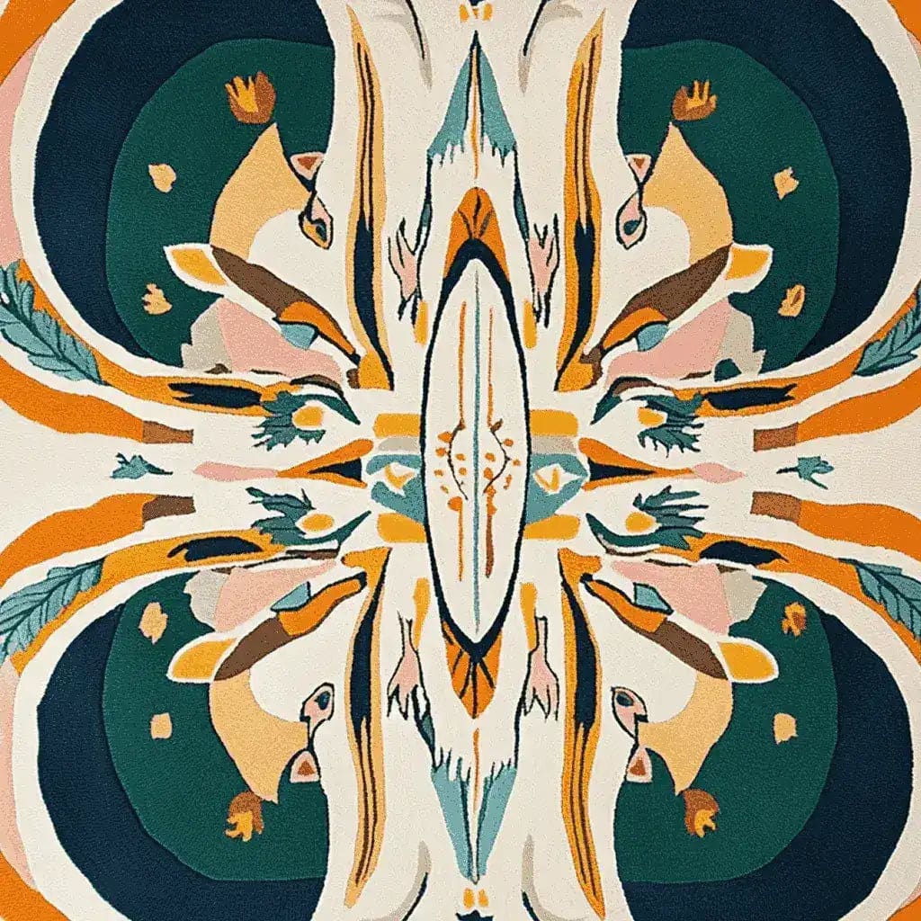 Symmetry Spirit Bloom Hand Tufted Rug