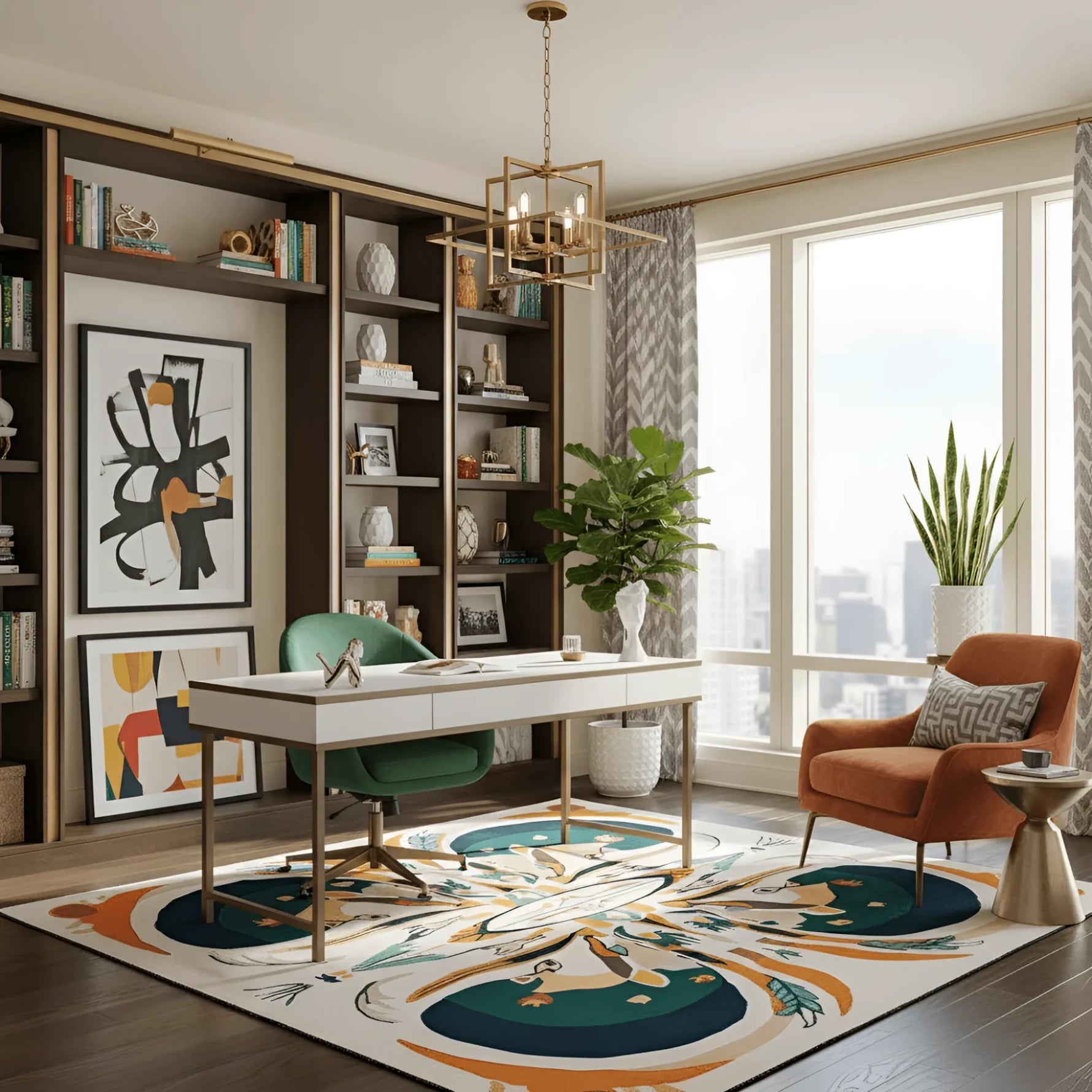 Symmetry Spirit Bloom Hand Tufted Rug - MAIA HOMES