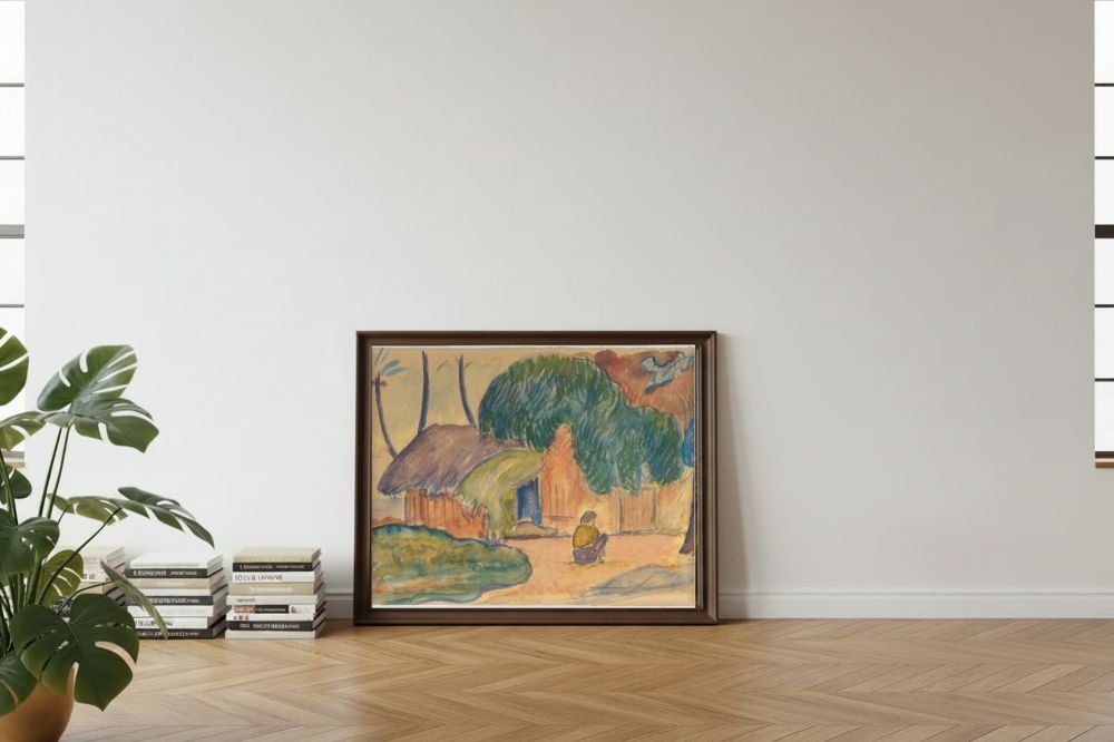 Framed room mockup - leaning