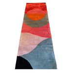 Textured Abstract Art Hand Tufted Wool Rug Runner 2.5 x 8 ft