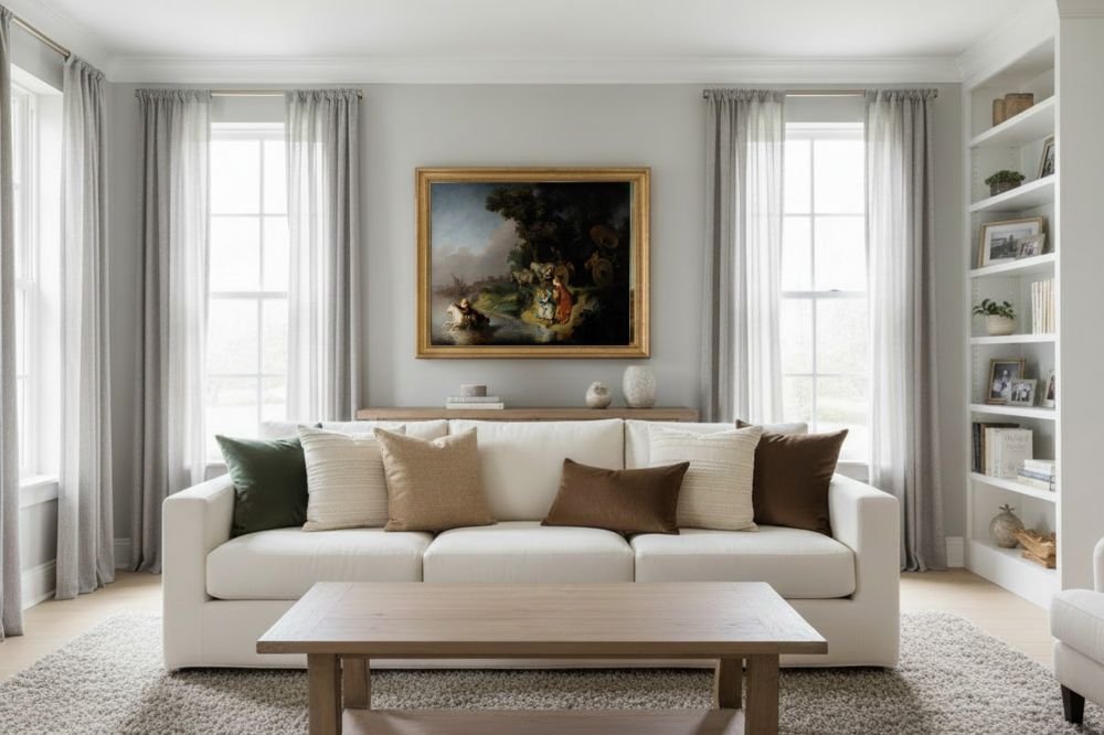 Framed room mockup - gold
