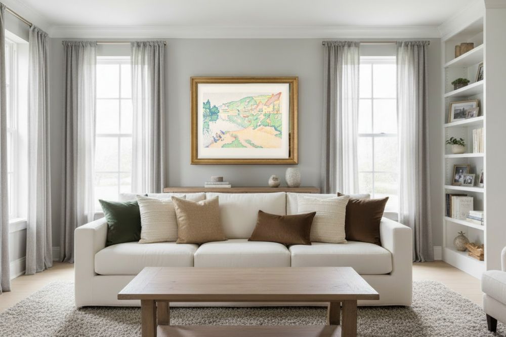 Framed room mockup - gold