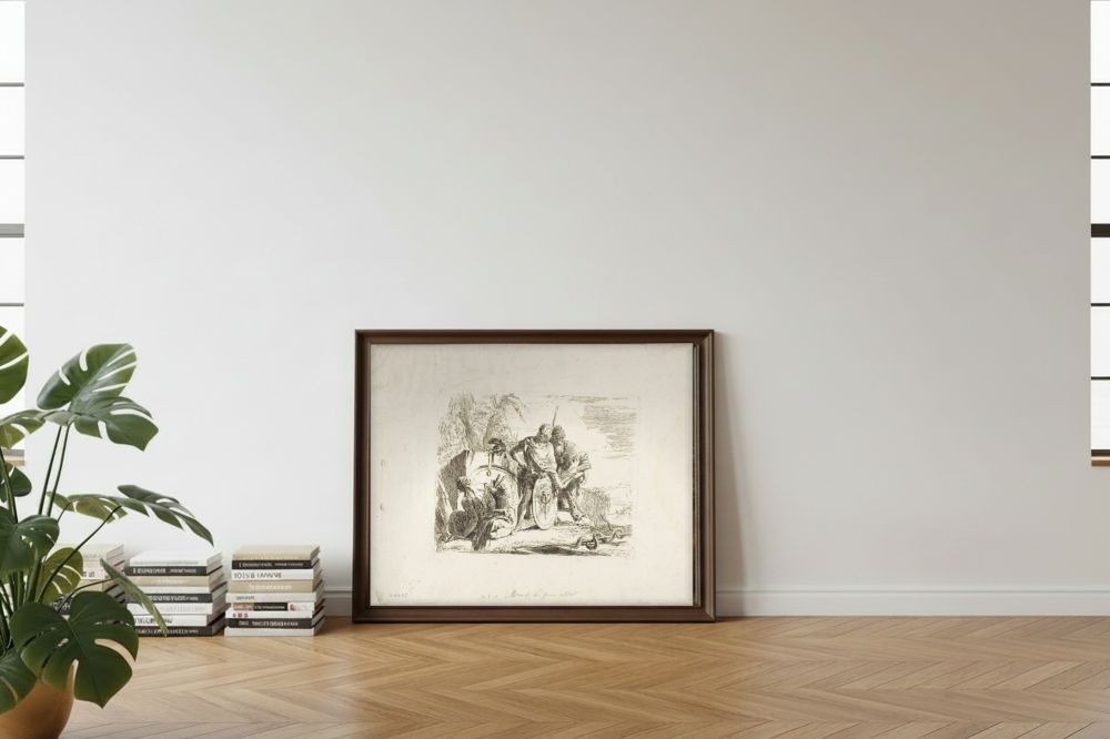 Framed room mockup - leaning