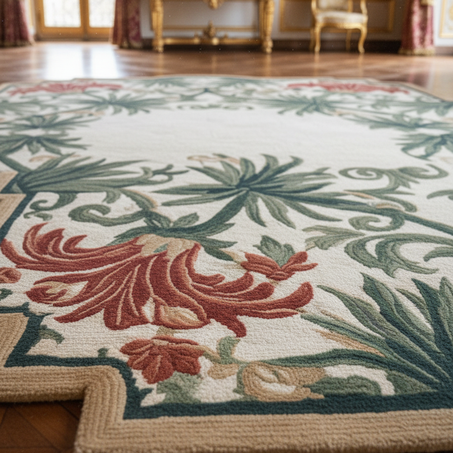 The Botanical Medallion Hand Tufted Wool Rug