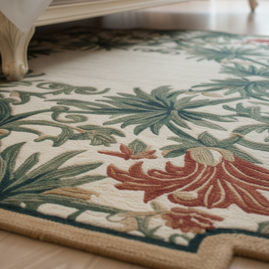 The Botanical Medallion Hand Tufted Wool Rug