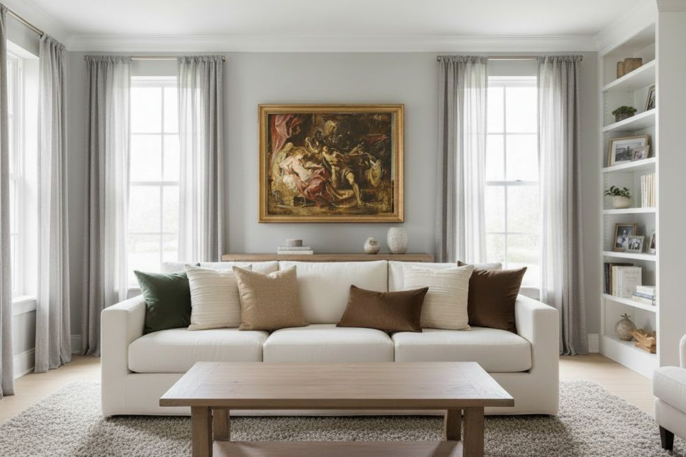 Framed room mockup - gold