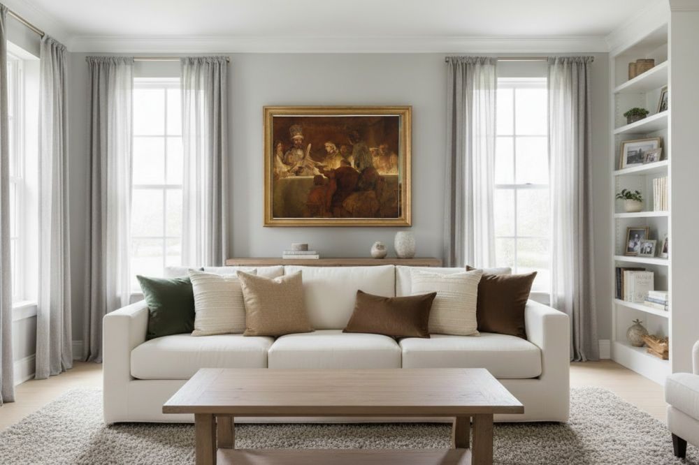 Framed room mockup - gold