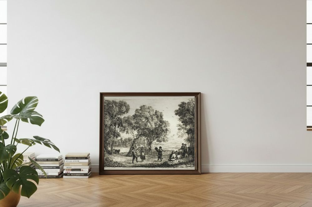 Framed room mockup - leaning