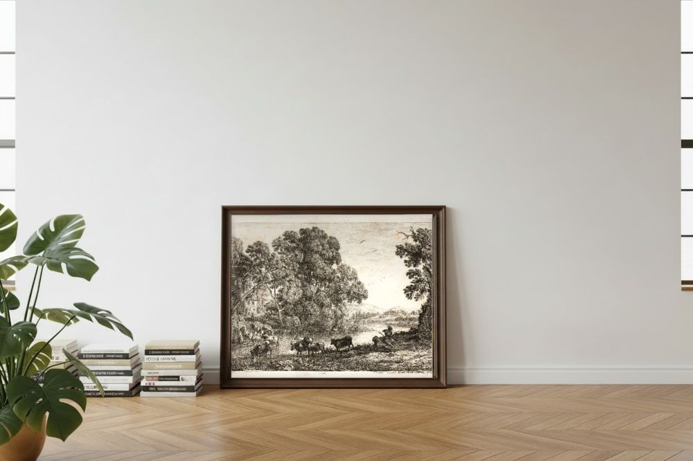 Framed room mockup - leaning