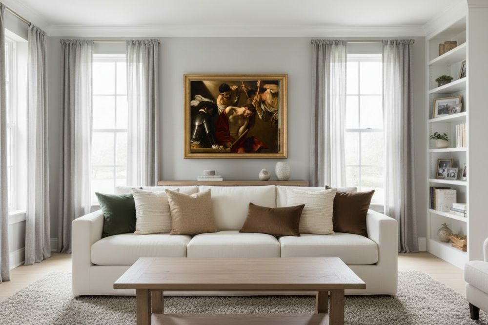 Framed room mockup - gold