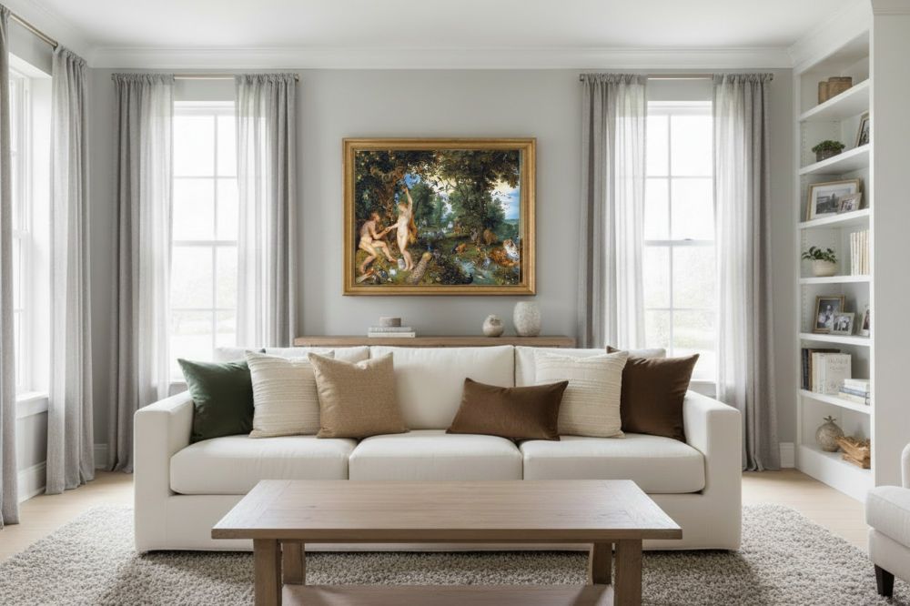 Framed room mockup - gold