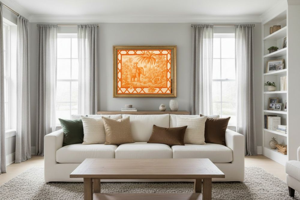 Framed room mockup - gold