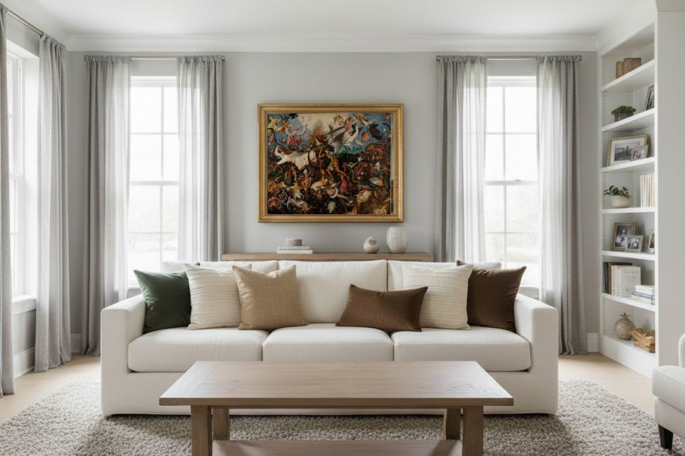 Framed room mockup - gold