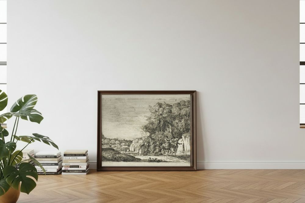 Framed room mockup - leaning