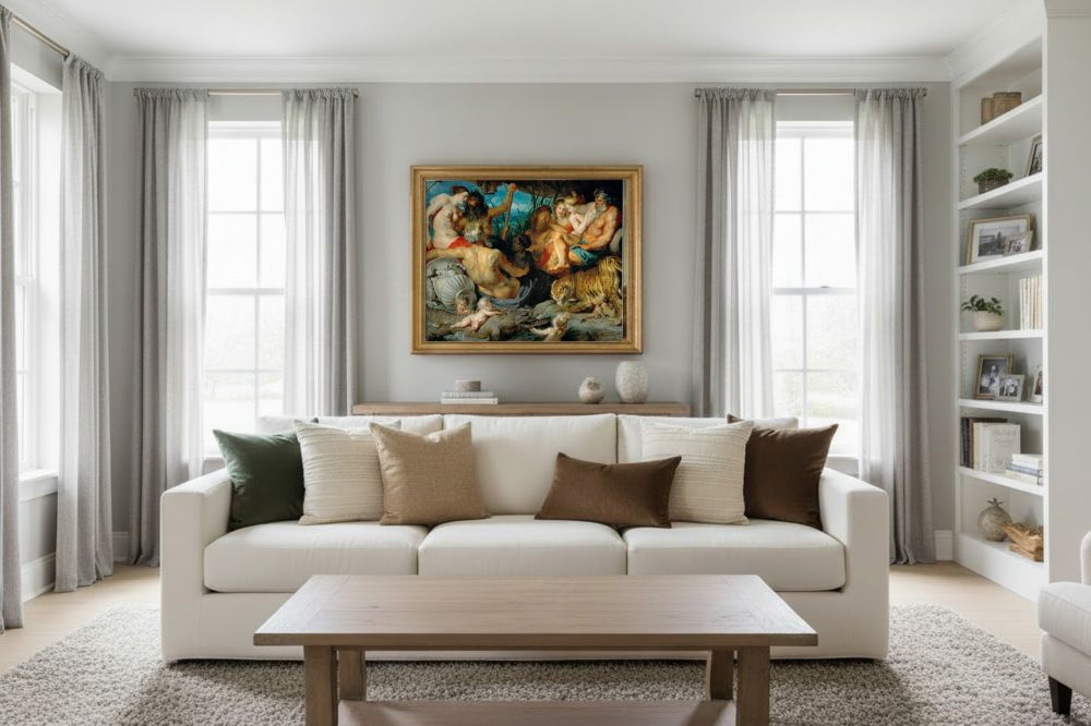Framed room mockup - gold