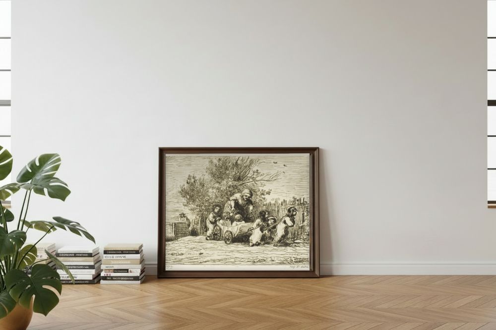 Framed room mockup - leaning
