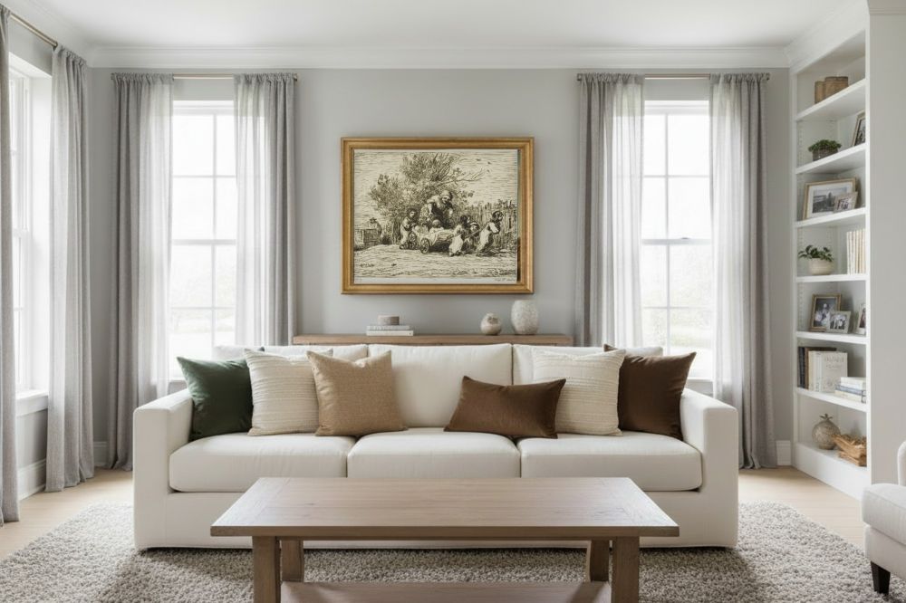 Framed room mockup - gold