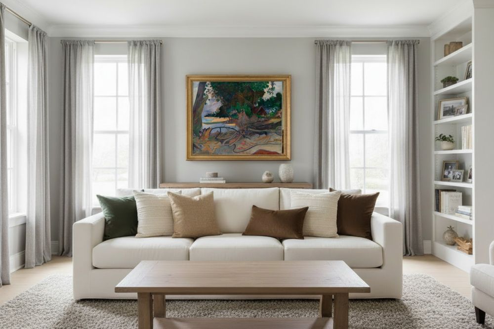 Framed room mockup - gold