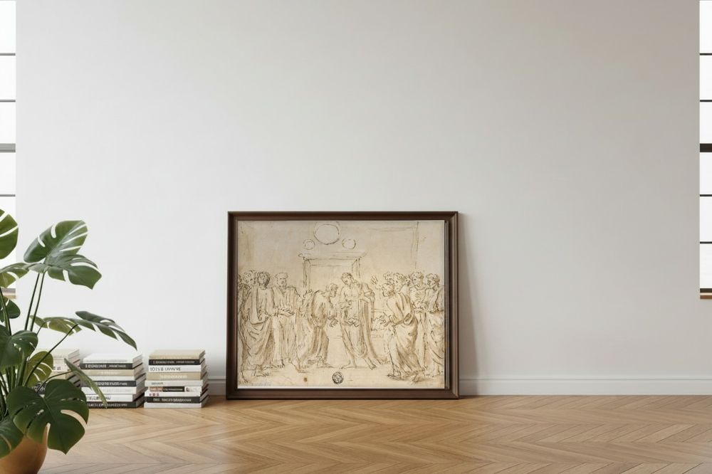 Framed room mockup - leaning