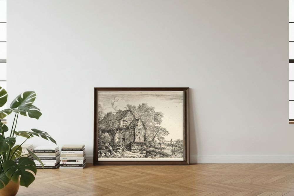 Framed room mockup - leaning