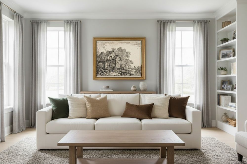 Framed room mockup - gold