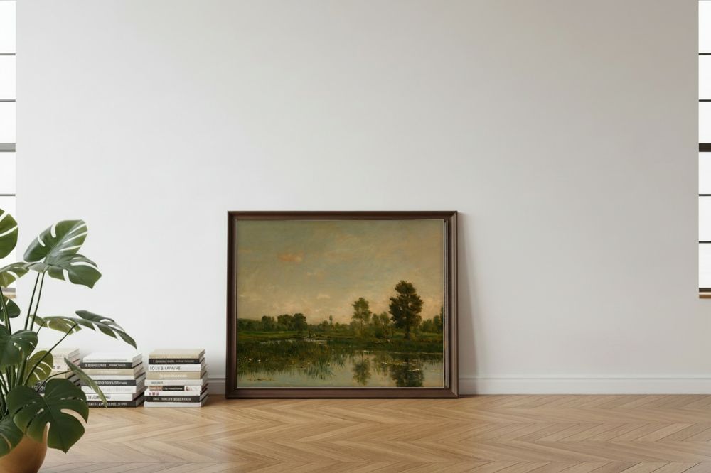 Framed room mockup - leaning