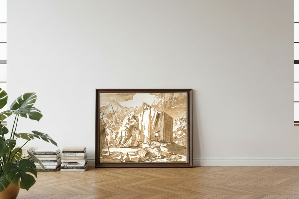 Framed room mockup - leaning