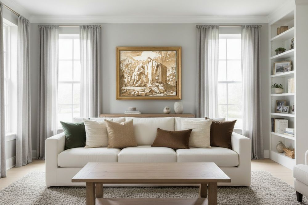 Framed room mockup - gold