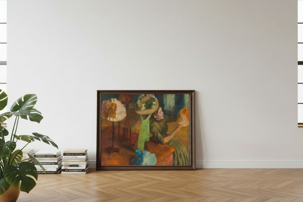 Framed room mockup - leaning